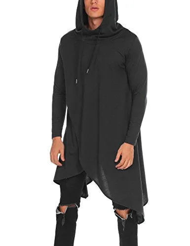 COOFANDY Men's Hooded Poncho Cape