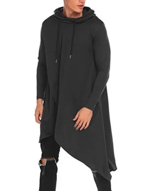 COOFANDY Men's Hooded Poncho Cape