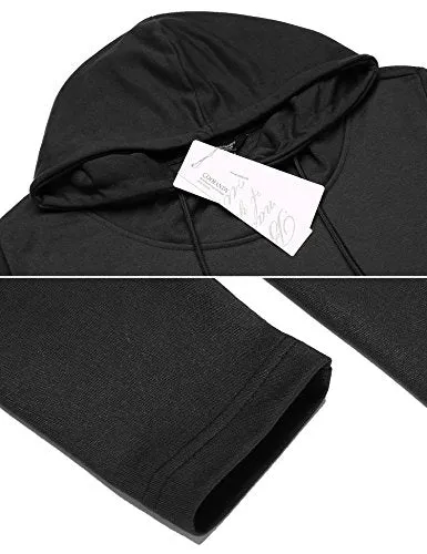 COOFANDY Men's Hooded Poncho Cape