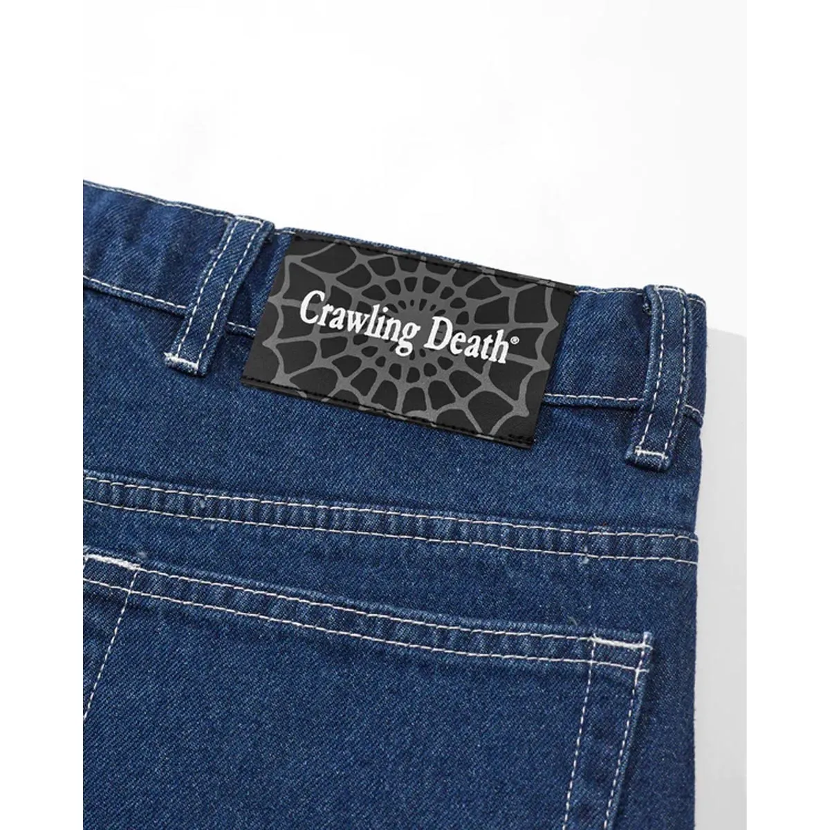 Crawling Death  - Web Denim Jeans Blue