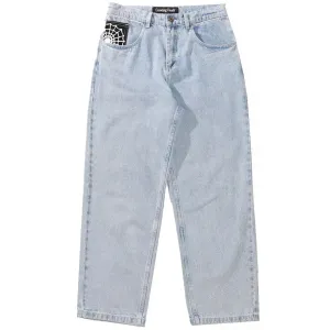Crawling Death  - Web Denim Jeans Light Blue
