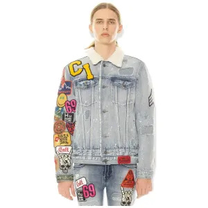 Cult of Individuality Men Type III Denim Jacket Double Waistband (Blue)