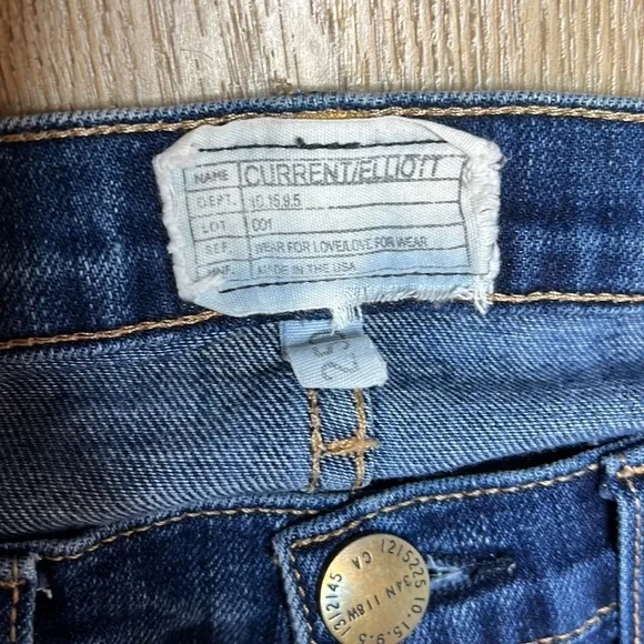 Current/Elliott The Rolled Skinny Rambler Jeans Size 25