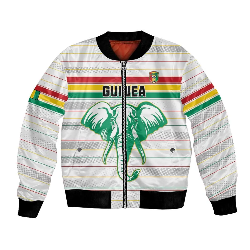 Custom Afro Guinee Football Bomber Jacket Go Syli National LT15