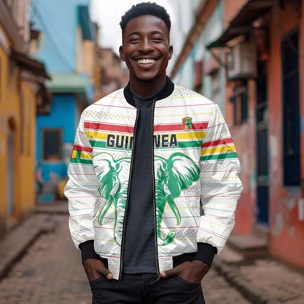 Custom Afro Guinee Football Bomber Jacket Go Syli National LT15