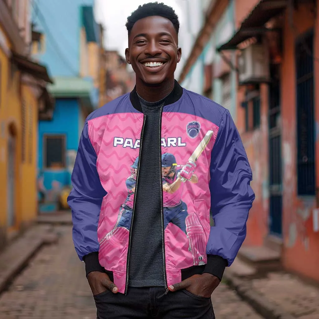 Custom Afro South Africa Cricket Bomber Jacket Go Paarl LT15