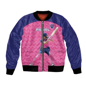 Custom Afro South Africa Cricket Bomber Jacket Go Paarl LT15