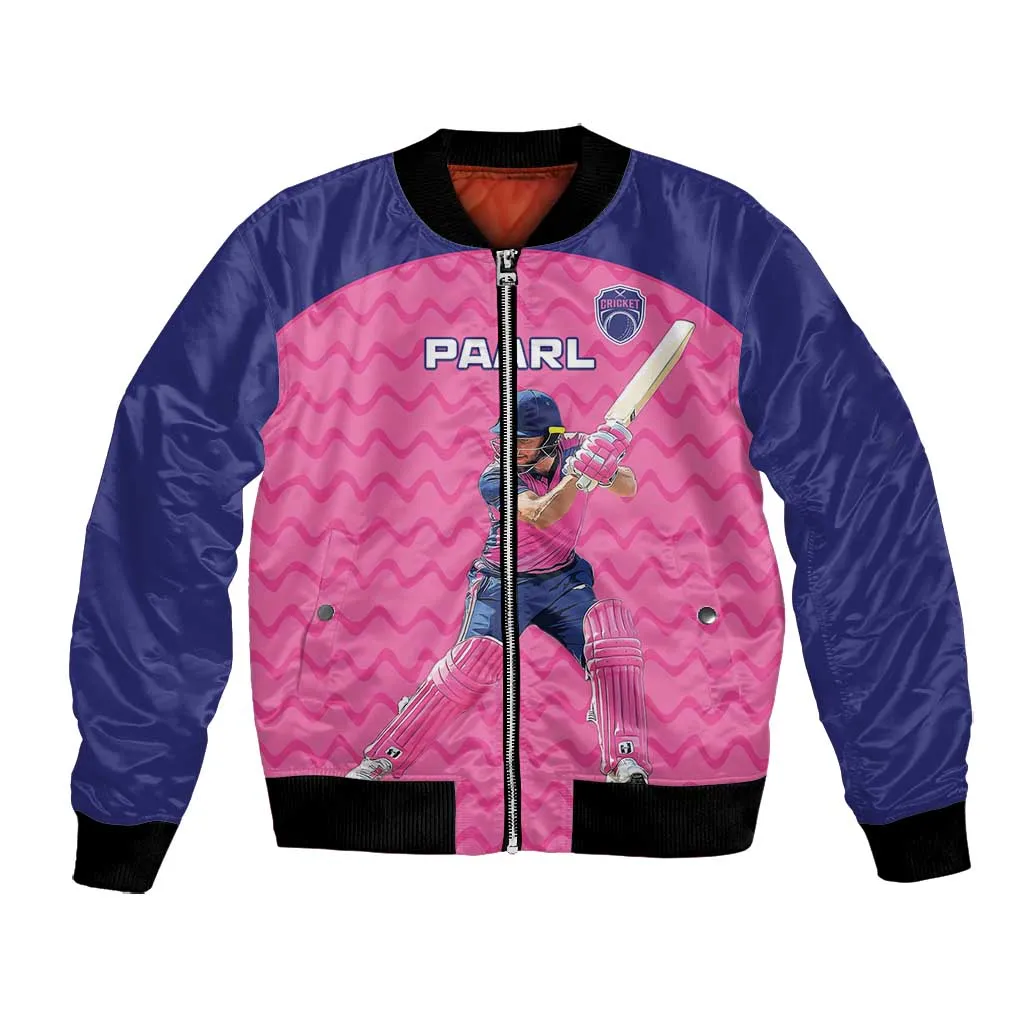 Custom Afro South Africa Cricket Bomber Jacket Go Paarl LT15
