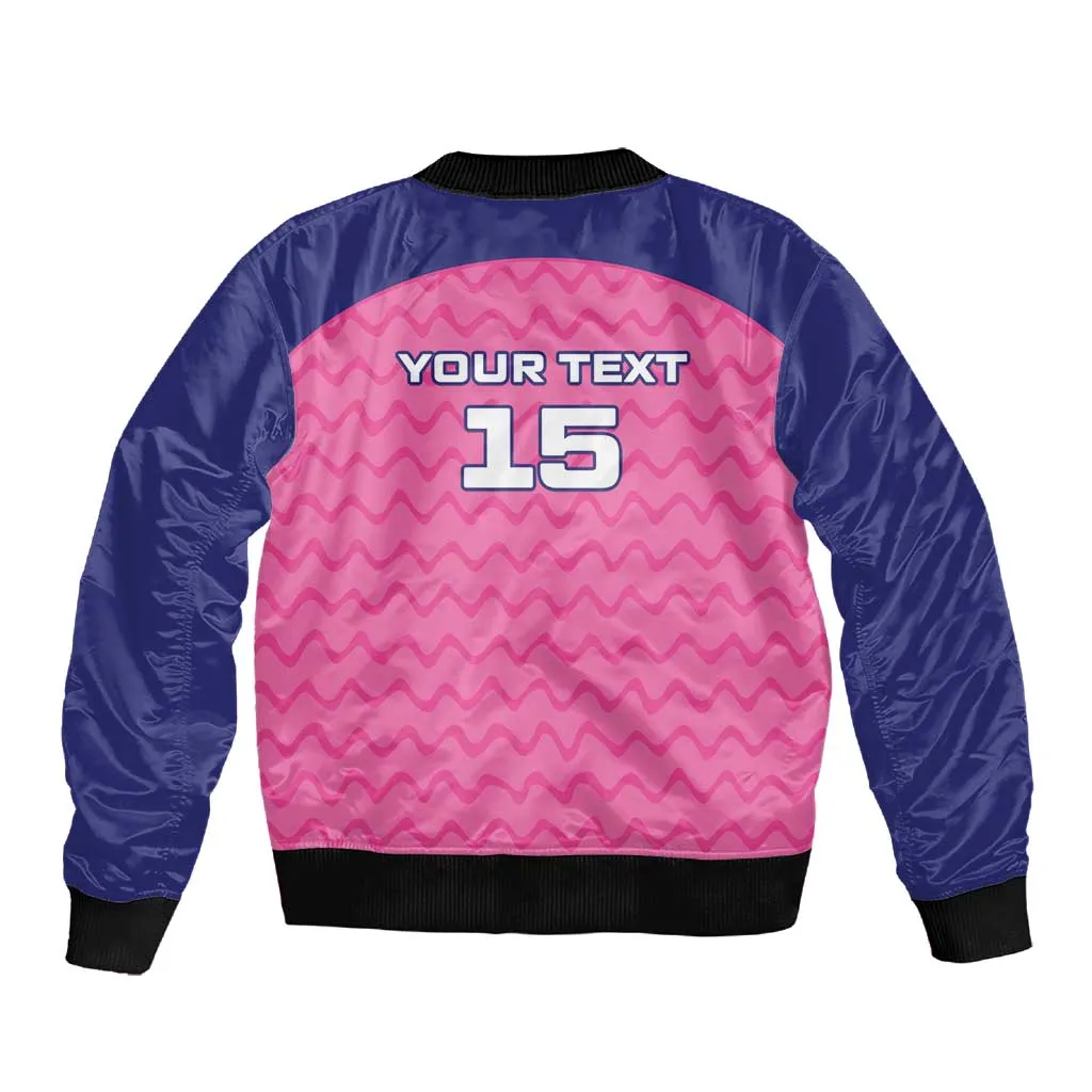 Custom Afro South Africa Cricket Sleeve Zip Bomber Jacket Go Paarl LT15