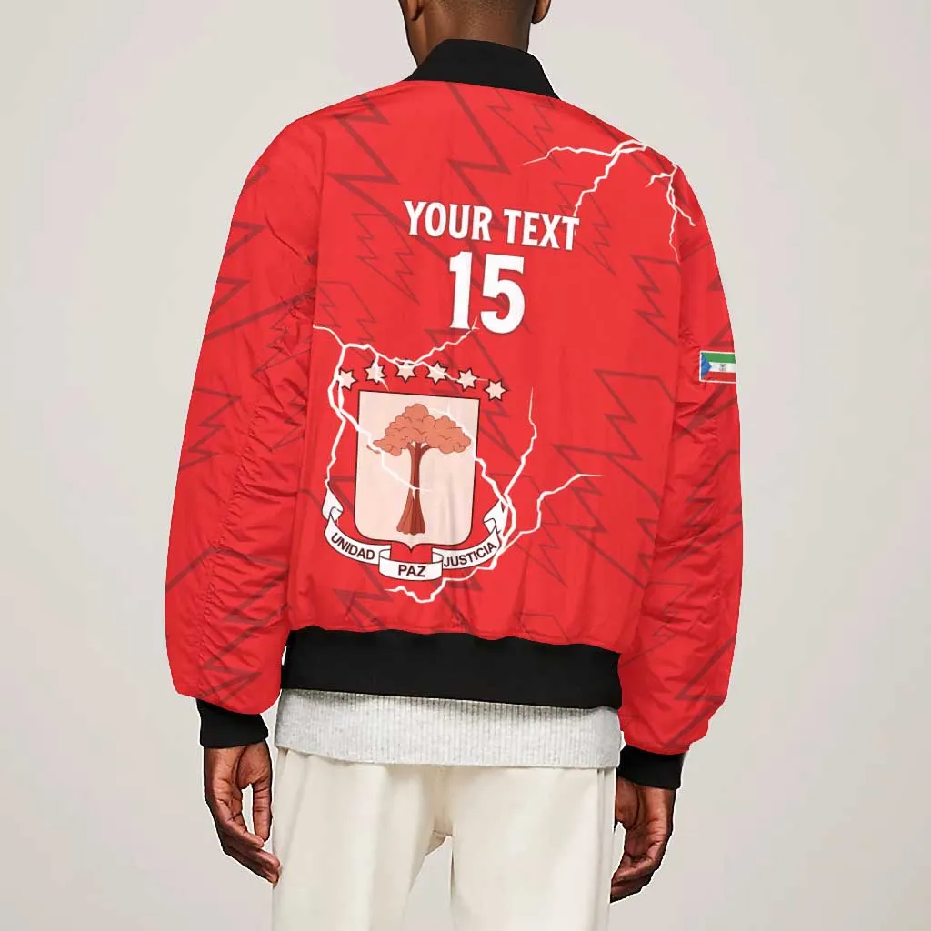 Custom Equatorial Guinea Football Bomber Jacket Go Champions - Red Version LT15
