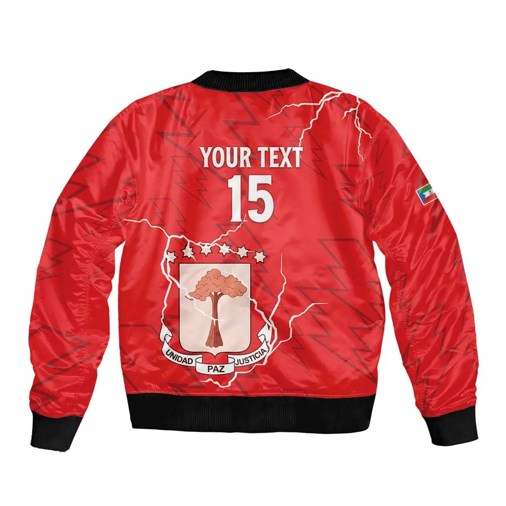 Custom Equatorial Guinea Football Bomber Jacket Go Champions - Red Version LT15