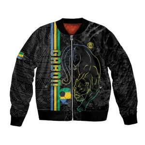 Custom Gabon Football Bomber Jacket Go Champions - Black Ver LT15