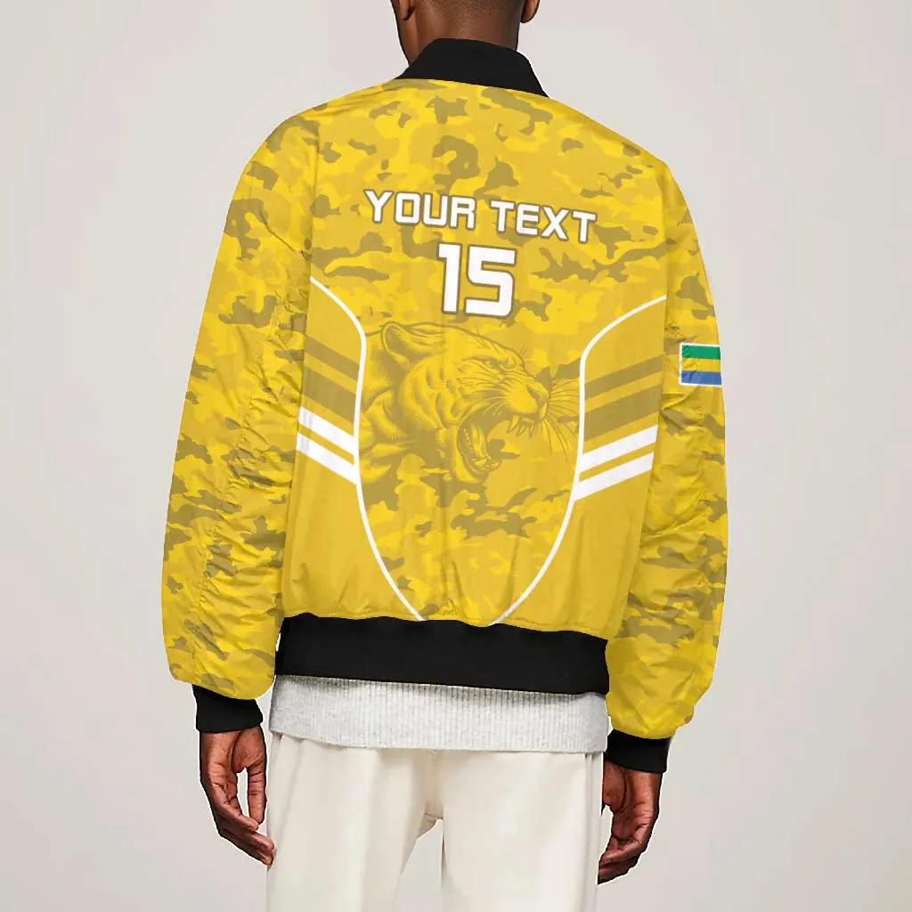 Custom Gabon Football Bomber Jacket Go Les Pantheres LT15
