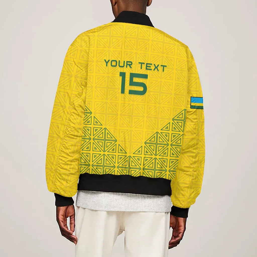 Custom Jamhuri ya Rwanda Football Bomber Jacket Go Amavubi Go LT15