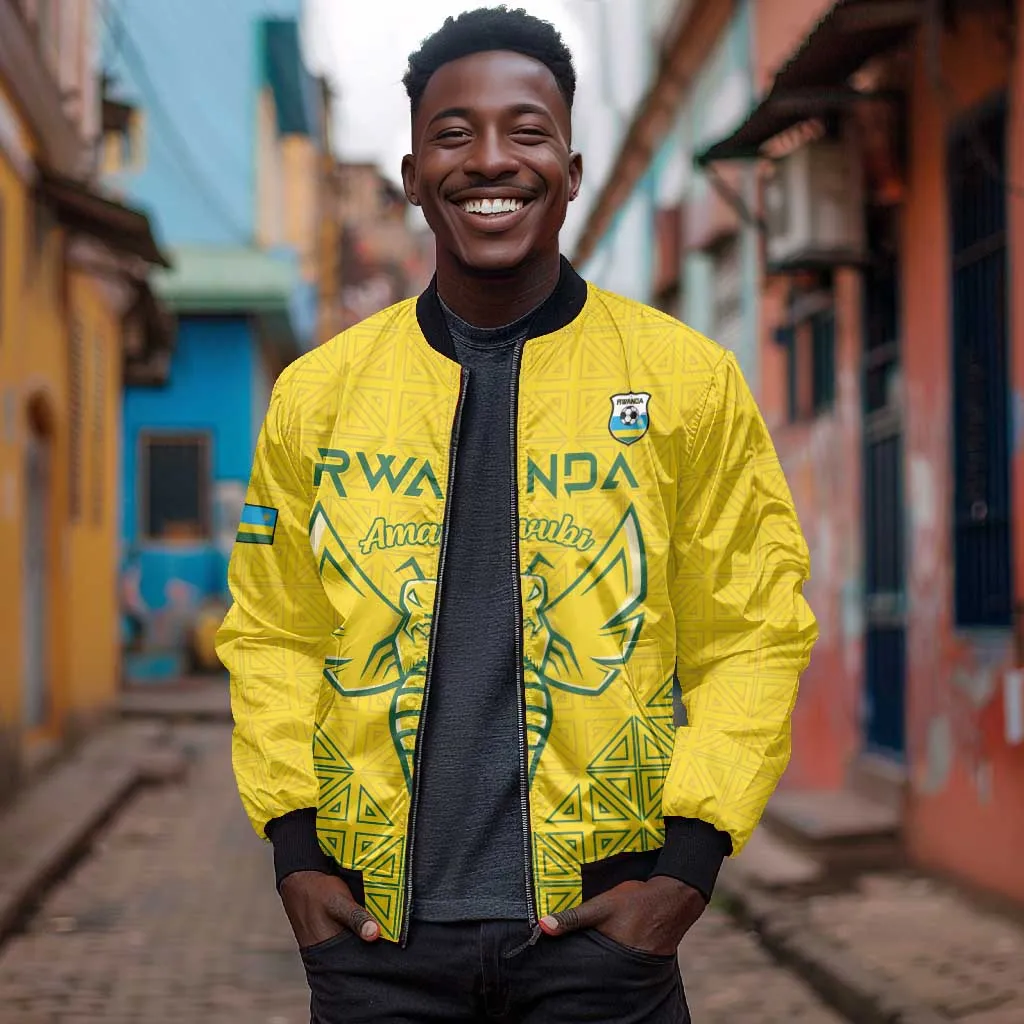 Custom Jamhuri ya Rwanda Football Bomber Jacket Go Amavubi Go LT15