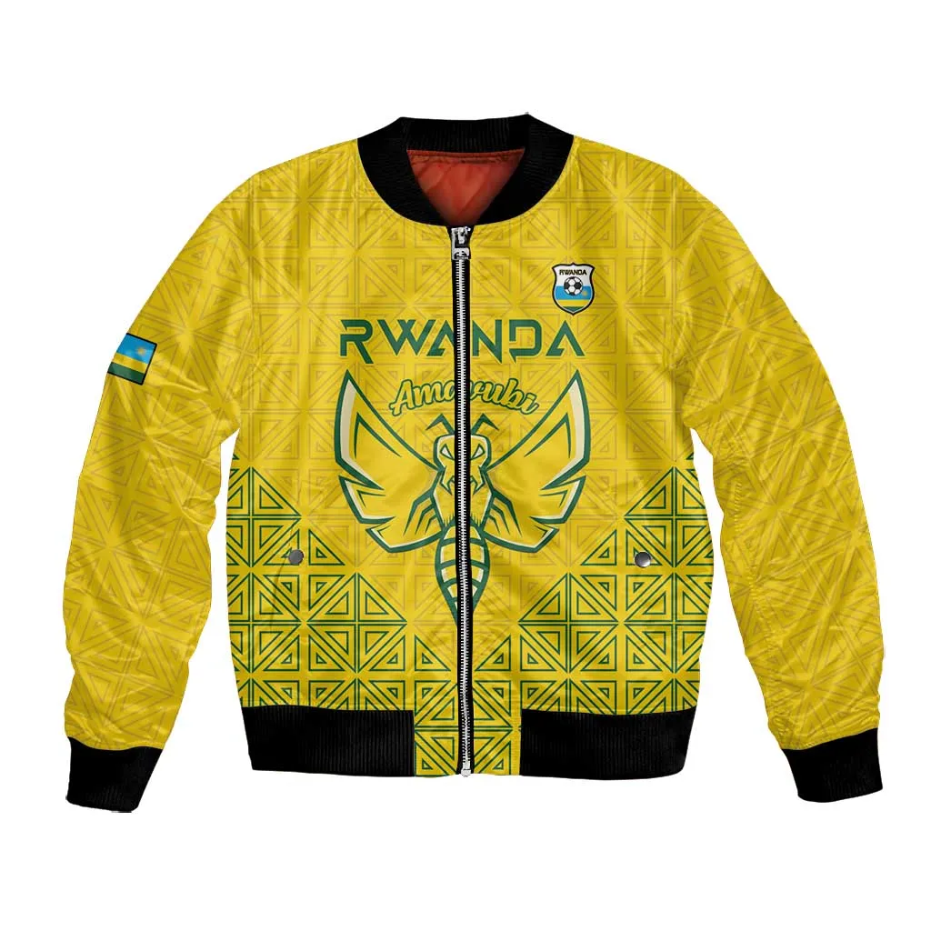 Custom Jamhuri ya Rwanda Football Bomber Jacket Go Amavubi Go LT15