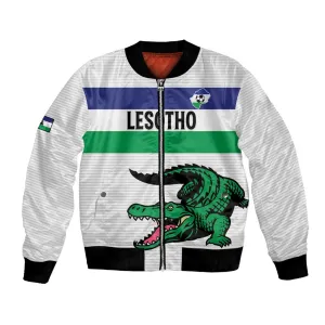 Custom Lesotho Football Bomber Jacket Go Likuena Go LT15