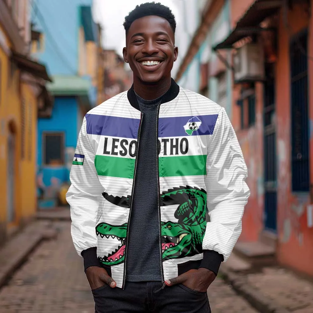 Custom Lesotho Football Bomber Jacket Go Likuena Go LT15