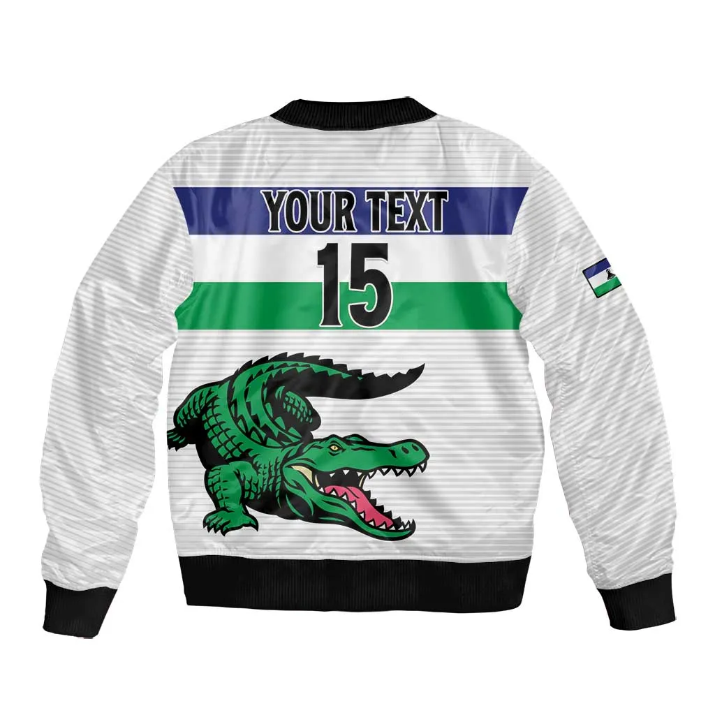 Custom Lesotho Football Bomber Jacket Go Likuena Go LT15