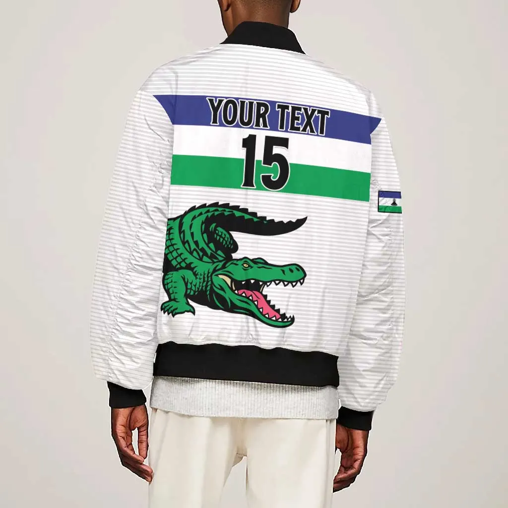 Custom Lesotho Football Bomber Jacket Go Likuena Go LT15