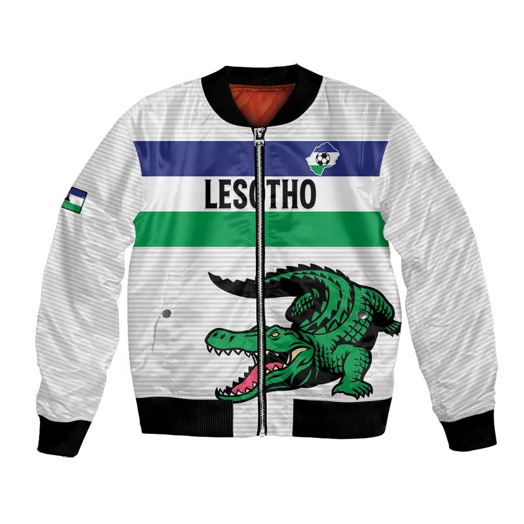 Custom Lesotho Football Bomber Jacket Go Likuena Go LT15