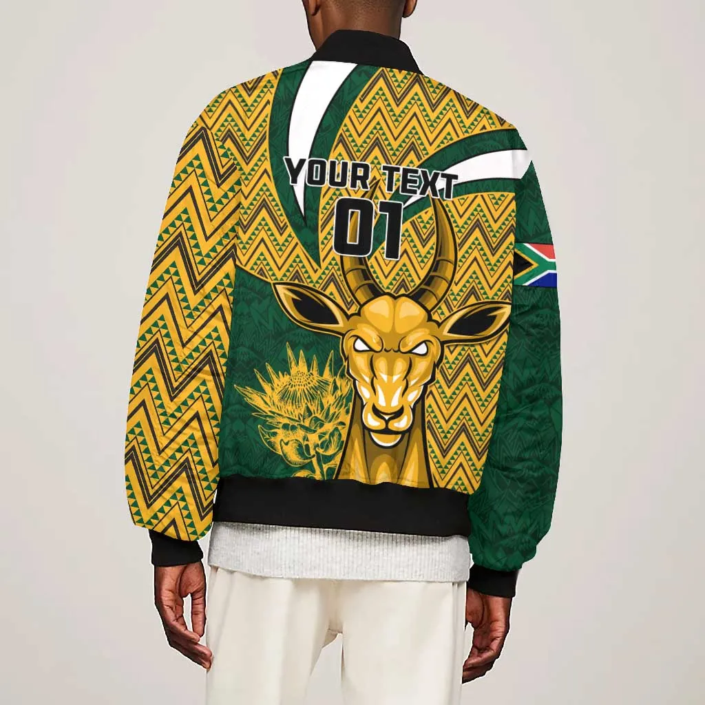 Custom South Africa Rugby Bomber Jacket - Come On Bokke, Champion World Cup LT01