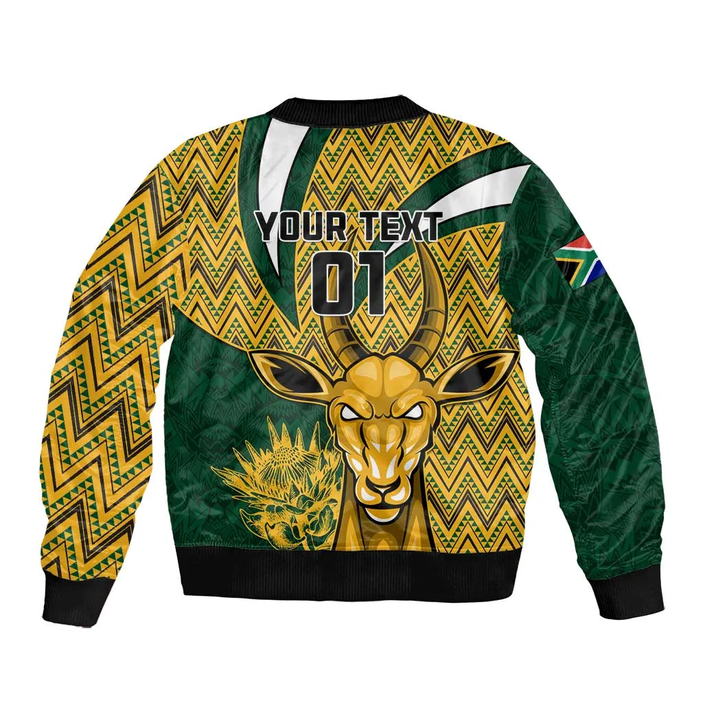 Custom South Africa Rugby Bomber Jacket - Come On Bokke, Champion World Cup LT01