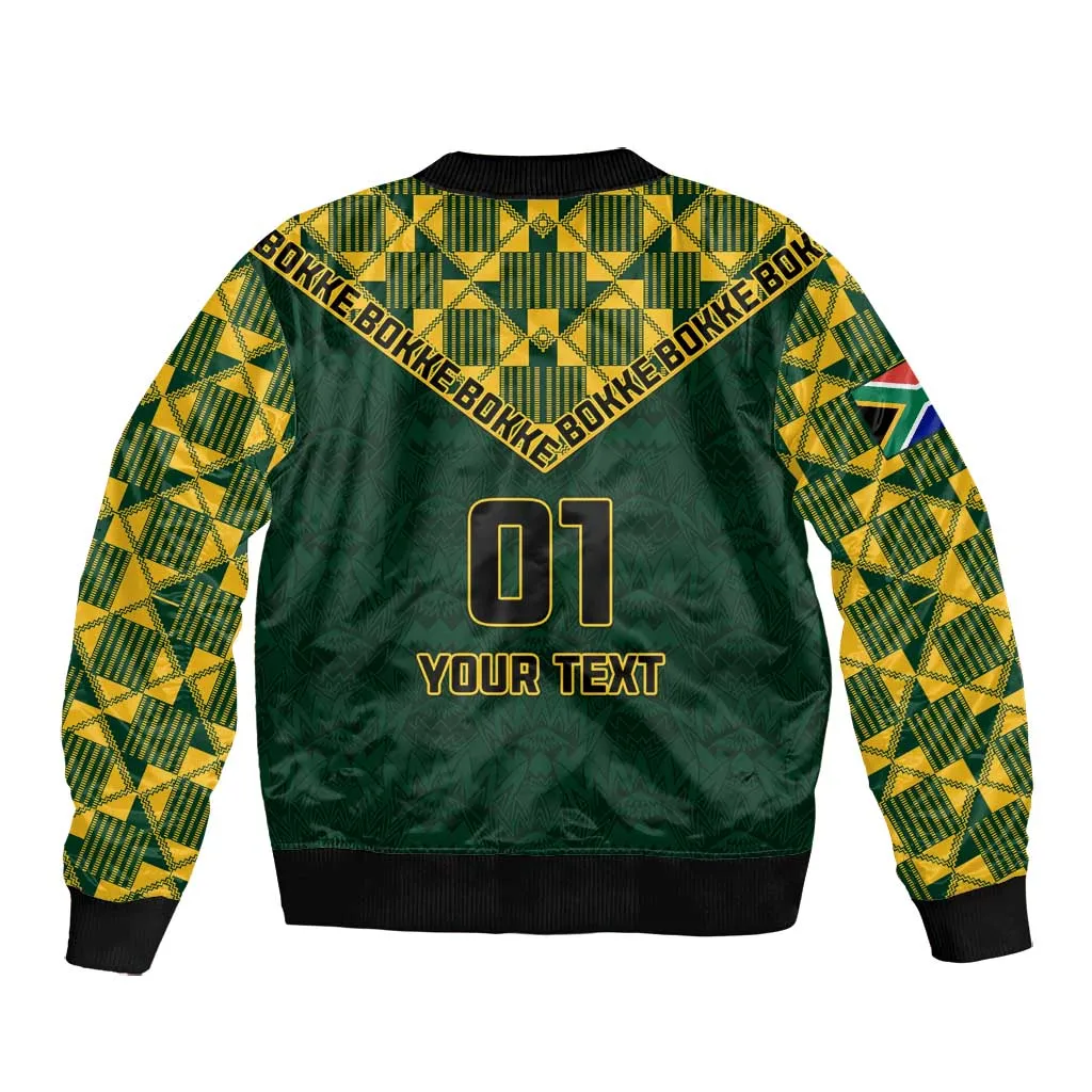 Custom South Africa Rugby Bomber Jacket - Go Bokke Champion, World Cup LT01