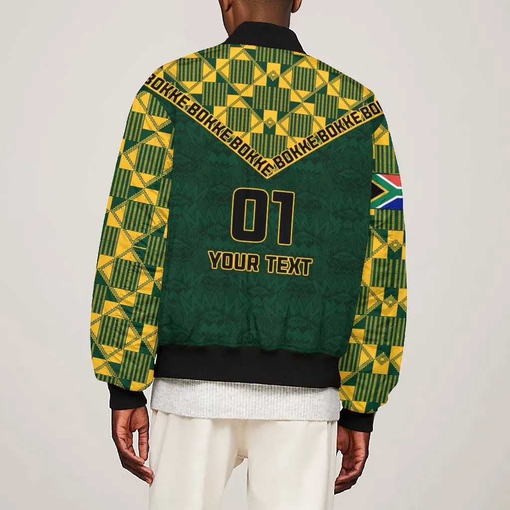 Custom South Africa Rugby Bomber Jacket - Go Bokke Champion, World Cup LT01