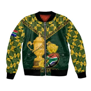 Custom South Africa Rugby Bomber Jacket - Go Bokke Champion, World Cup LT01