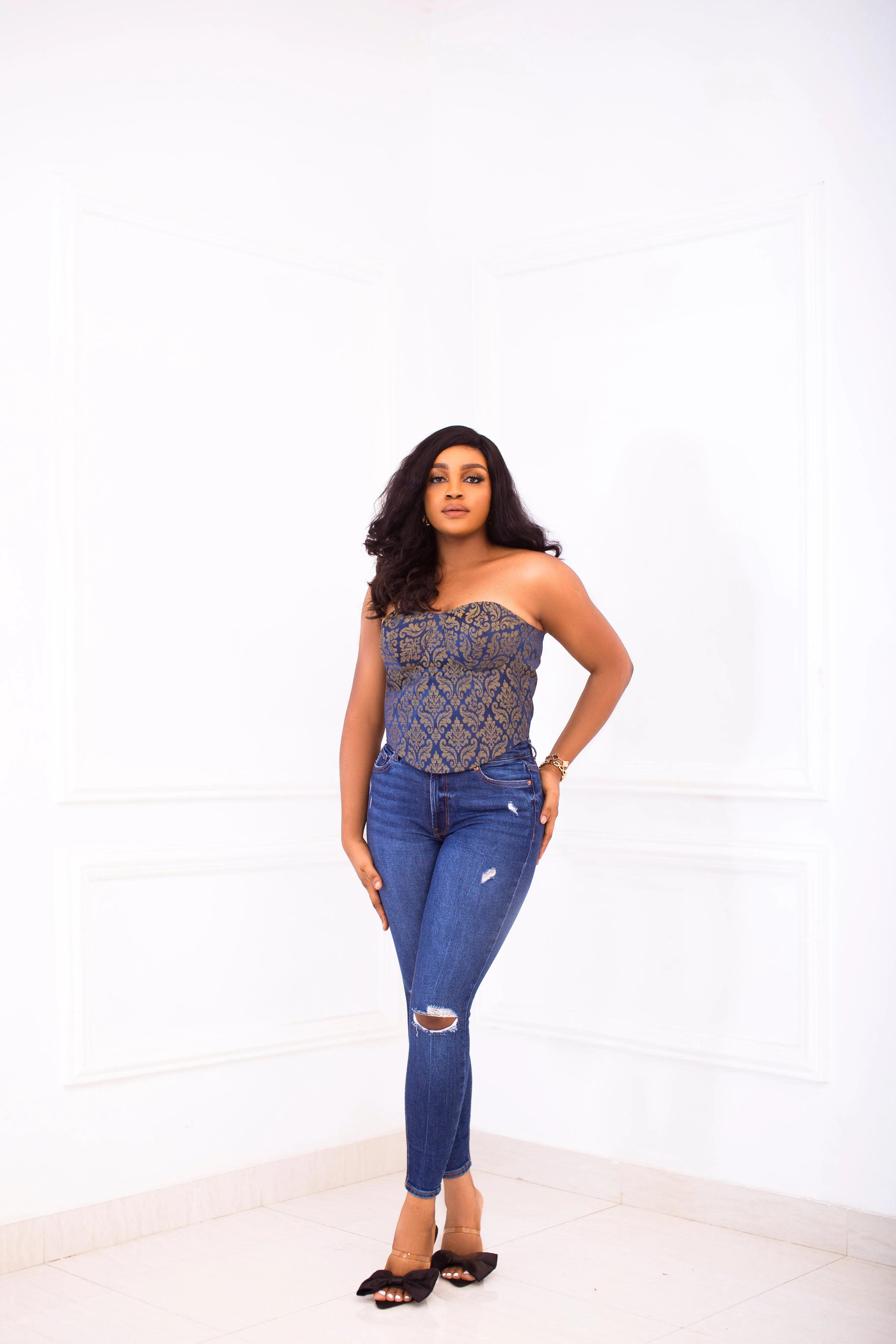 Damask Corset Top