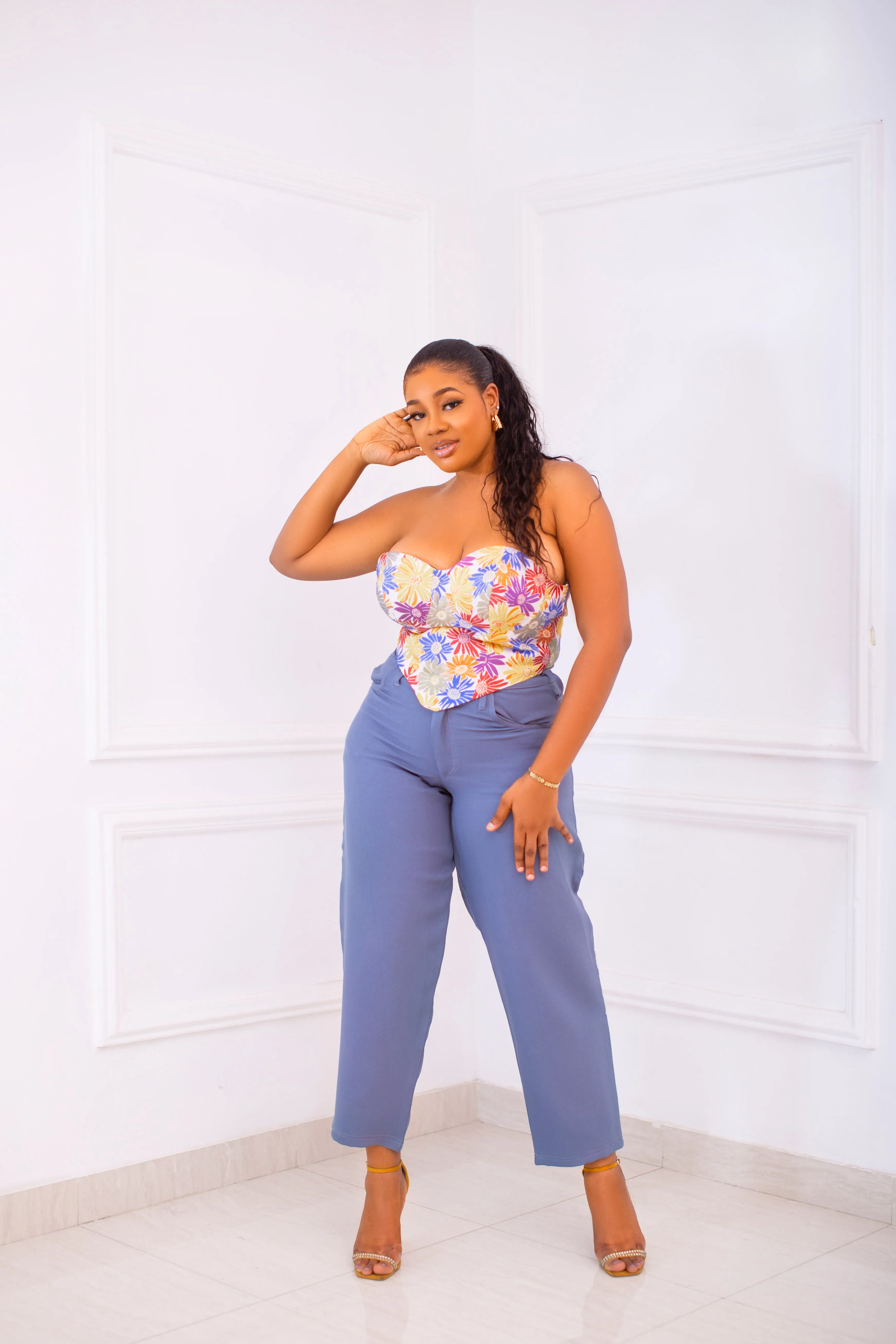 Damask Corset Top