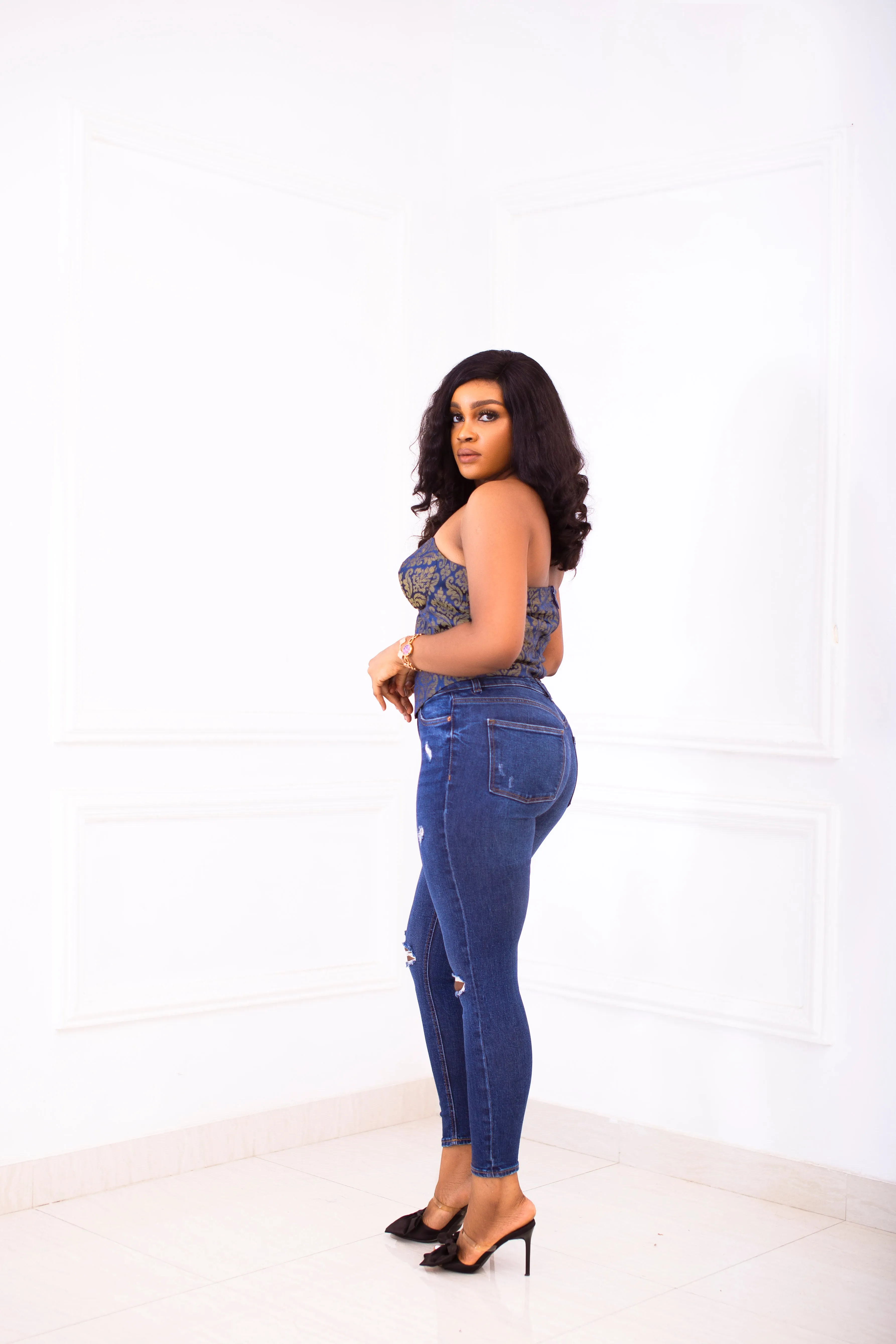 Damask Corset Top