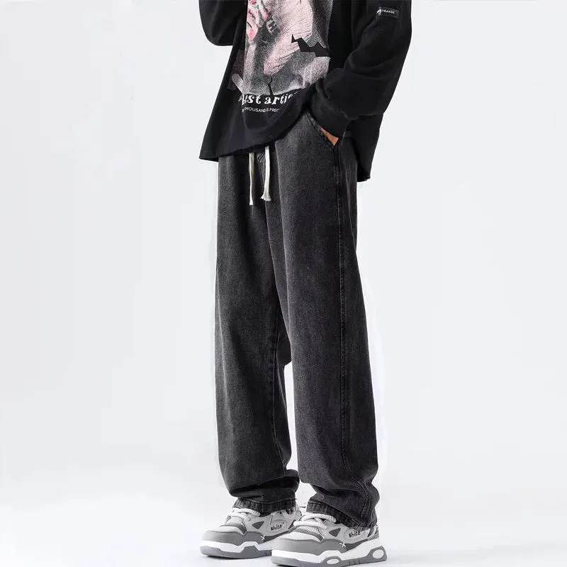 Dark Grey Baggy Pants Men