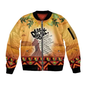 Dear Black Girl Sleeve Zip Bomber Jacket African Pride Black Women DT04