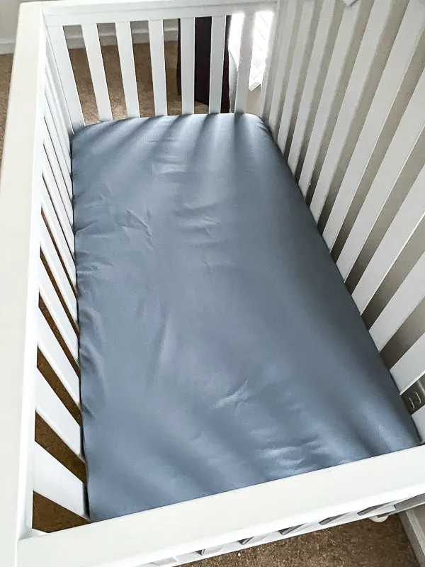Denim Blue Crib Fitted Sheet