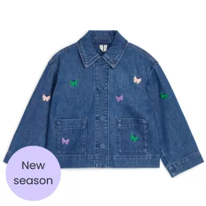 Denim Embroidered Butterfly Jacket