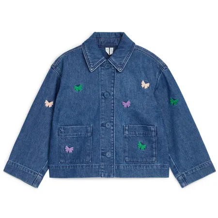 Denim Embroidered Butterfly Jacket