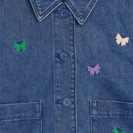 Denim Embroidered Butterfly Jacket