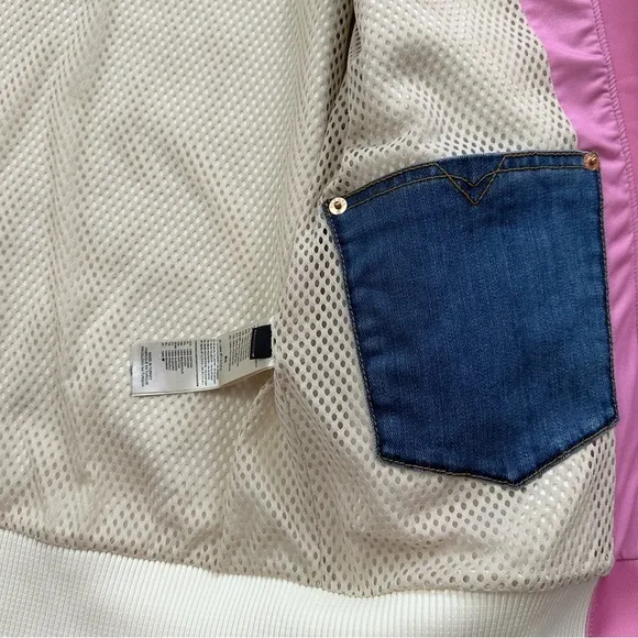 DIESEL G-Douglas Oversized Bomber Jacket Yoko Honda Dark Pink