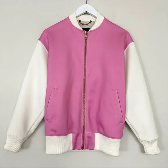 DIESEL G-Douglas Oversized Bomber Jacket Yoko Honda Dark Pink