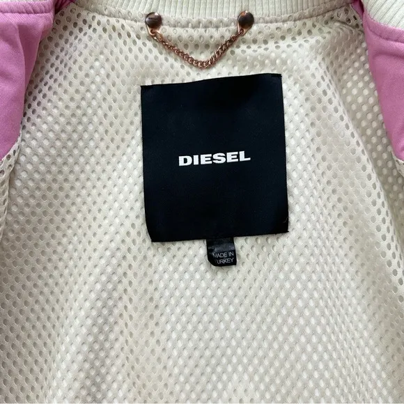 DIESEL G-Douglas Oversized Bomber Jacket Yoko Honda Dark Pink