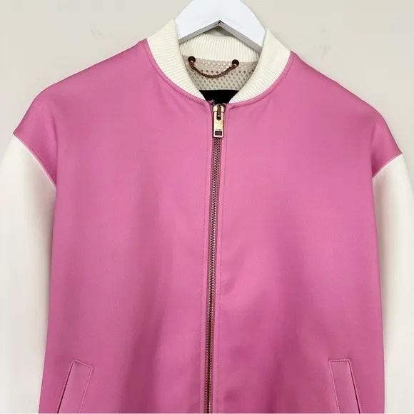 DIESEL G-Douglas Oversized Bomber Jacket Yoko Honda Dark Pink
