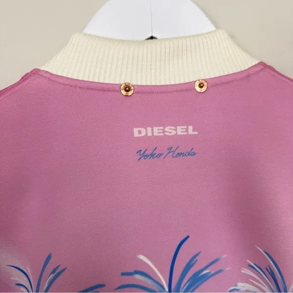 DIESEL G-Douglas Oversized Bomber Jacket Yoko Honda Dark Pink