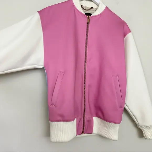 DIESEL G-Douglas Oversized Bomber Jacket Yoko Honda Dark Pink