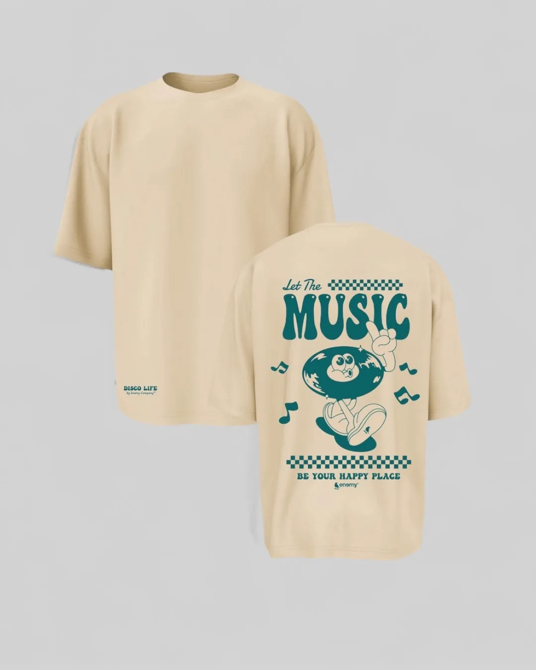 Disco Life Beige  T-shirt