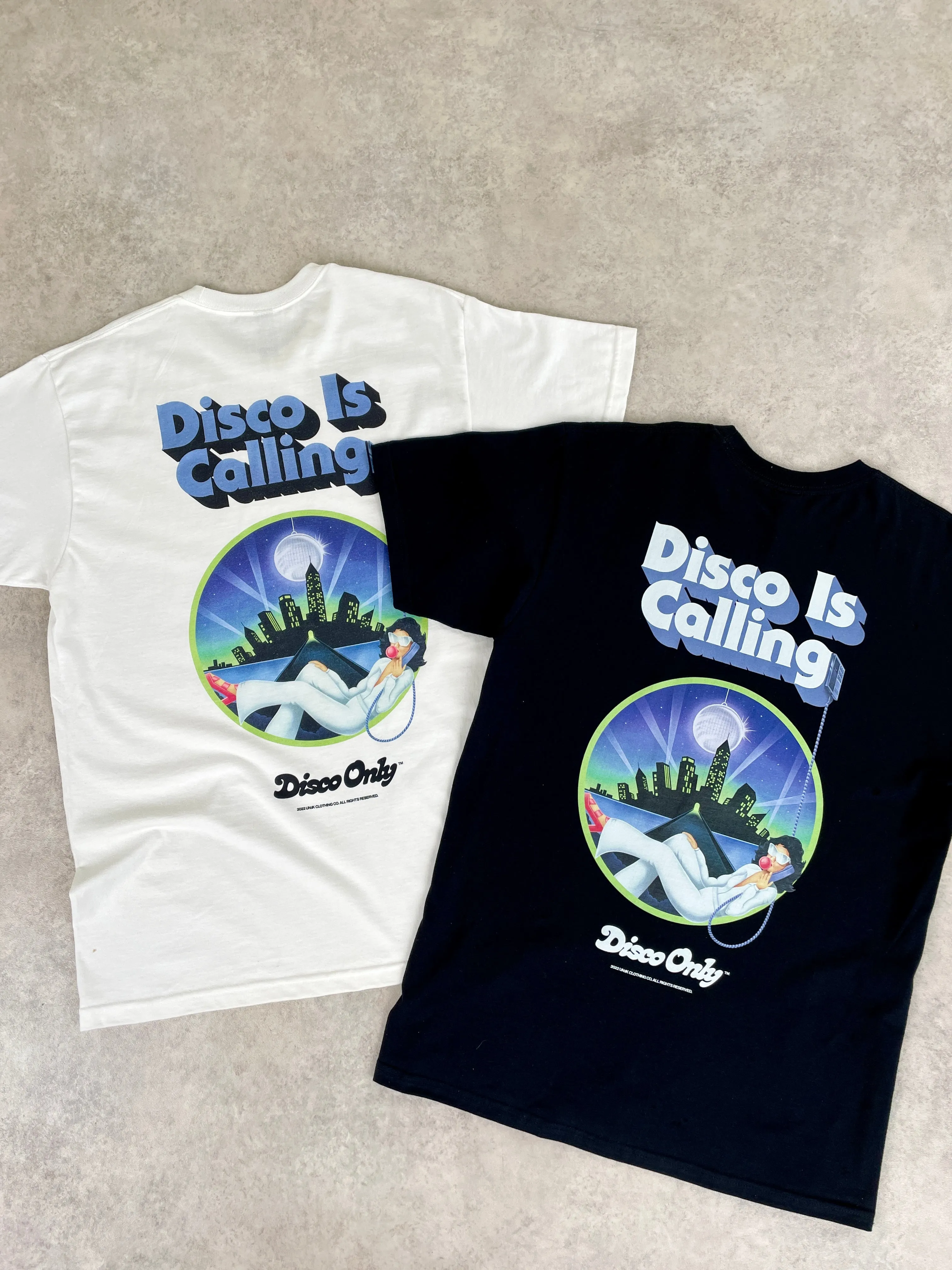 DISCO ONLY 'Disco Is Calling' Tee - White
