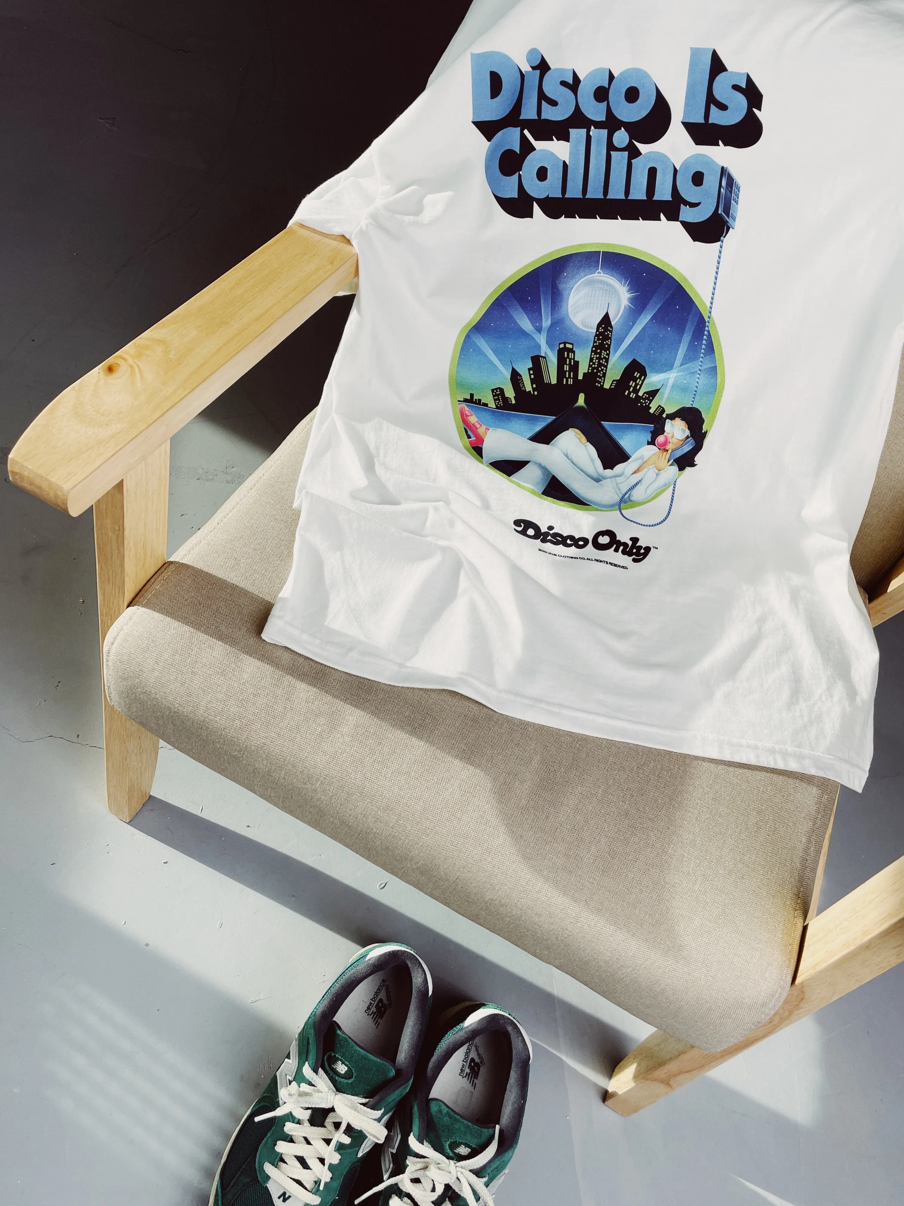 DISCO ONLY 'Disco Is Calling' Tee - White