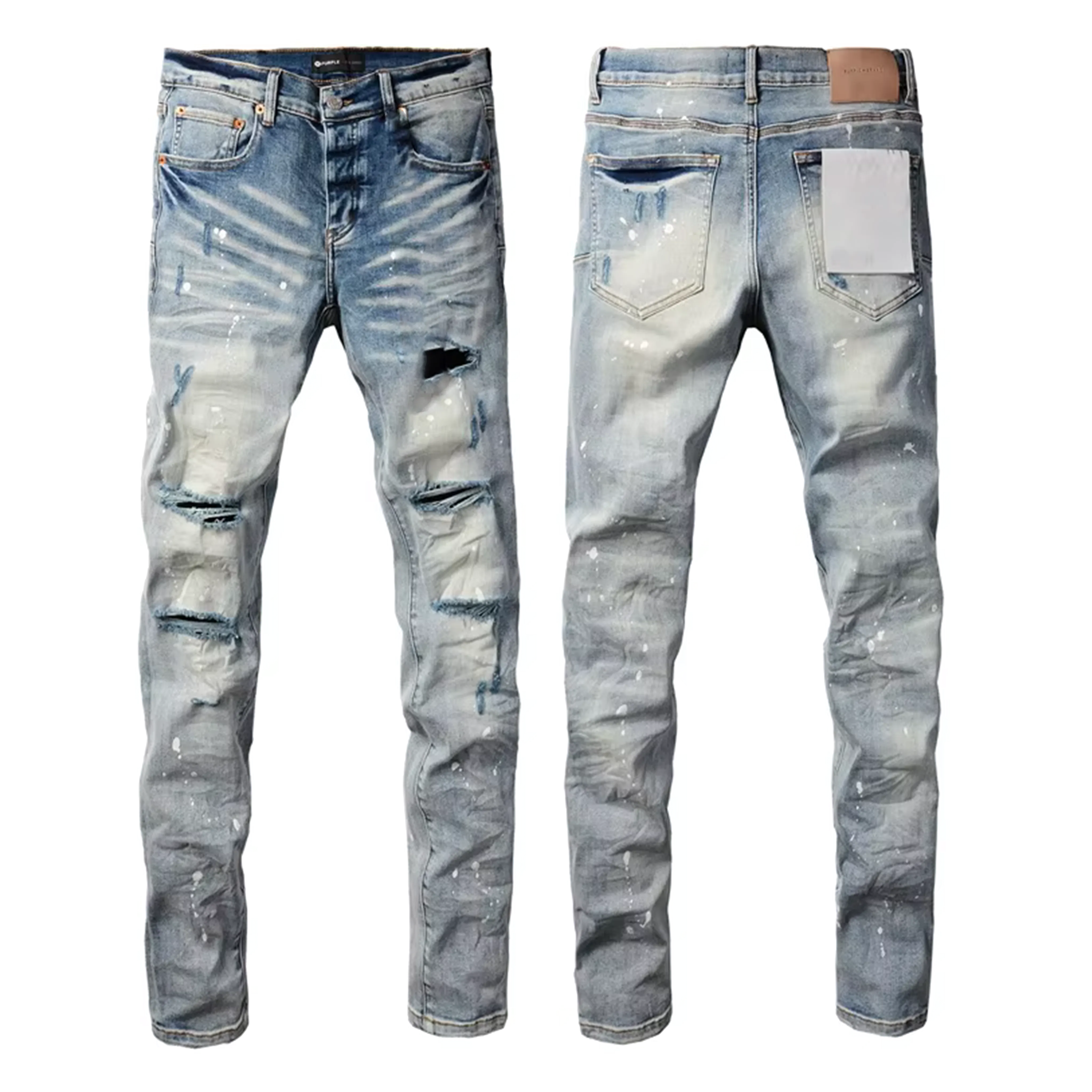 Distressed Blue Washed Jeans