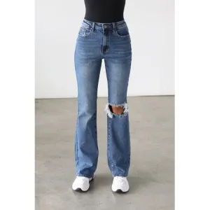 Distressed Flare Jeans